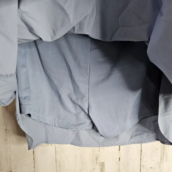 Hibelle Gray Blue Athletic Tennis Skirt Shorts Skort NWT Ladies Size Small - Picture 8 of 10